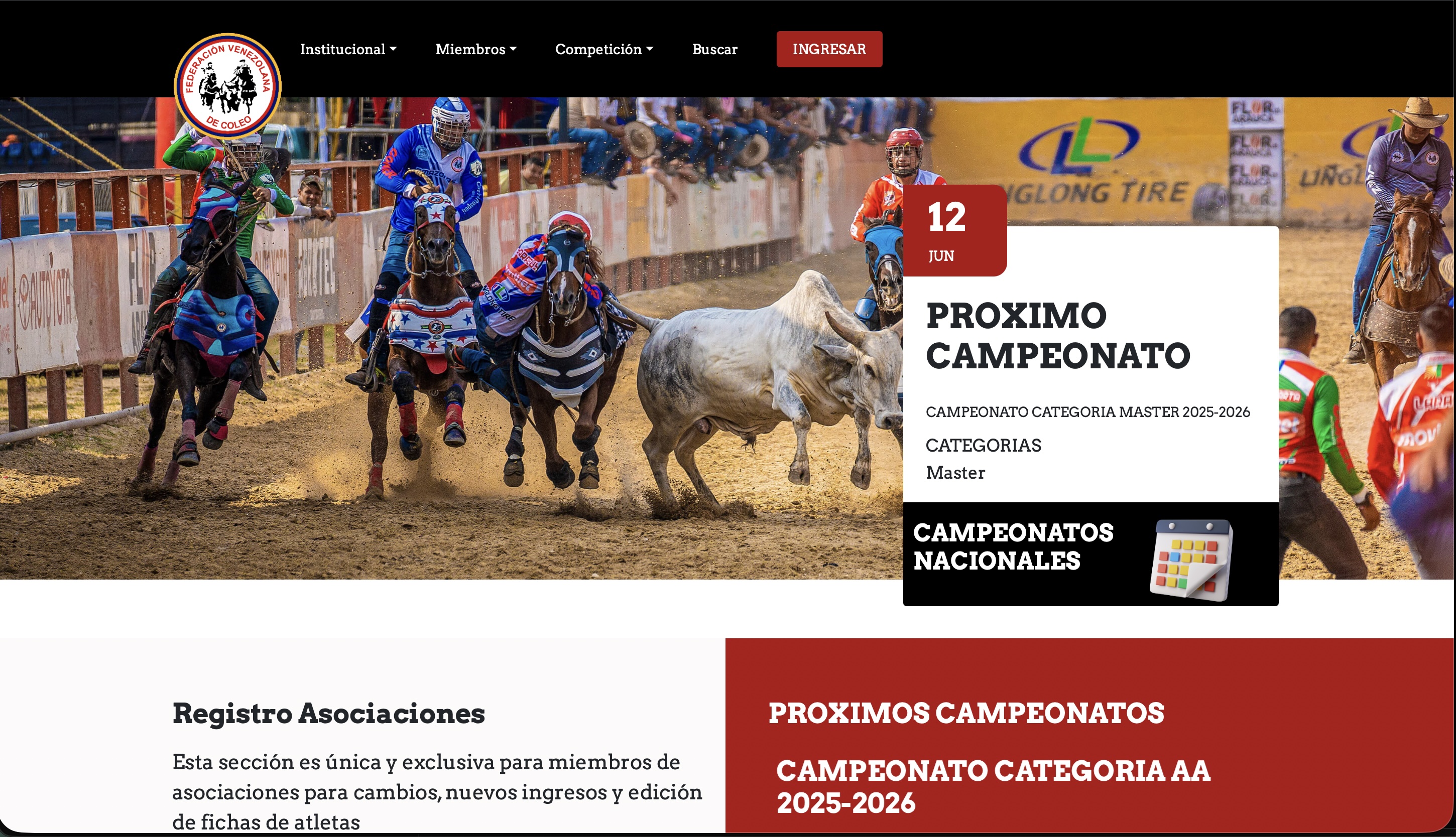 Venezuelan Coleo Federation Management Platform